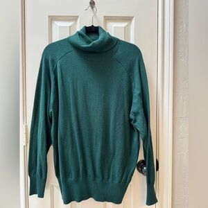 Universal Standard S (14_16) Renee Raglan Turtleneck in Heather Forest